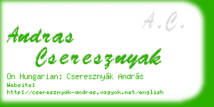 andras cseresznyak business card